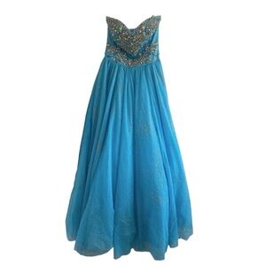 Jovani Sequin Ballgown Blue